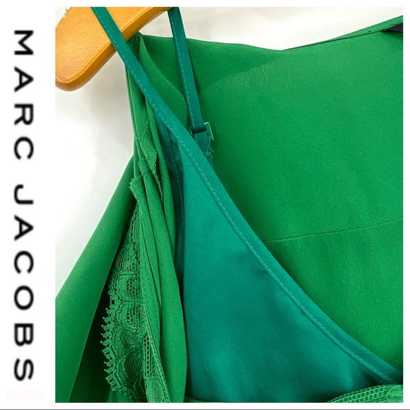 💕SALE 💕 Marc by Marc Jacobs Mariko Green Silk Dress - Picture 6 of 8